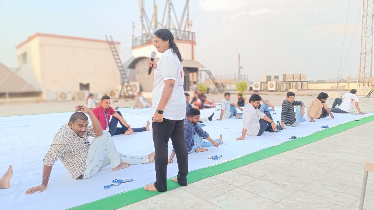 Yoga Session at Satven Hyderabad Office